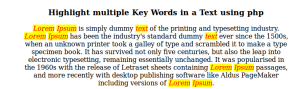 highlighting-text-php